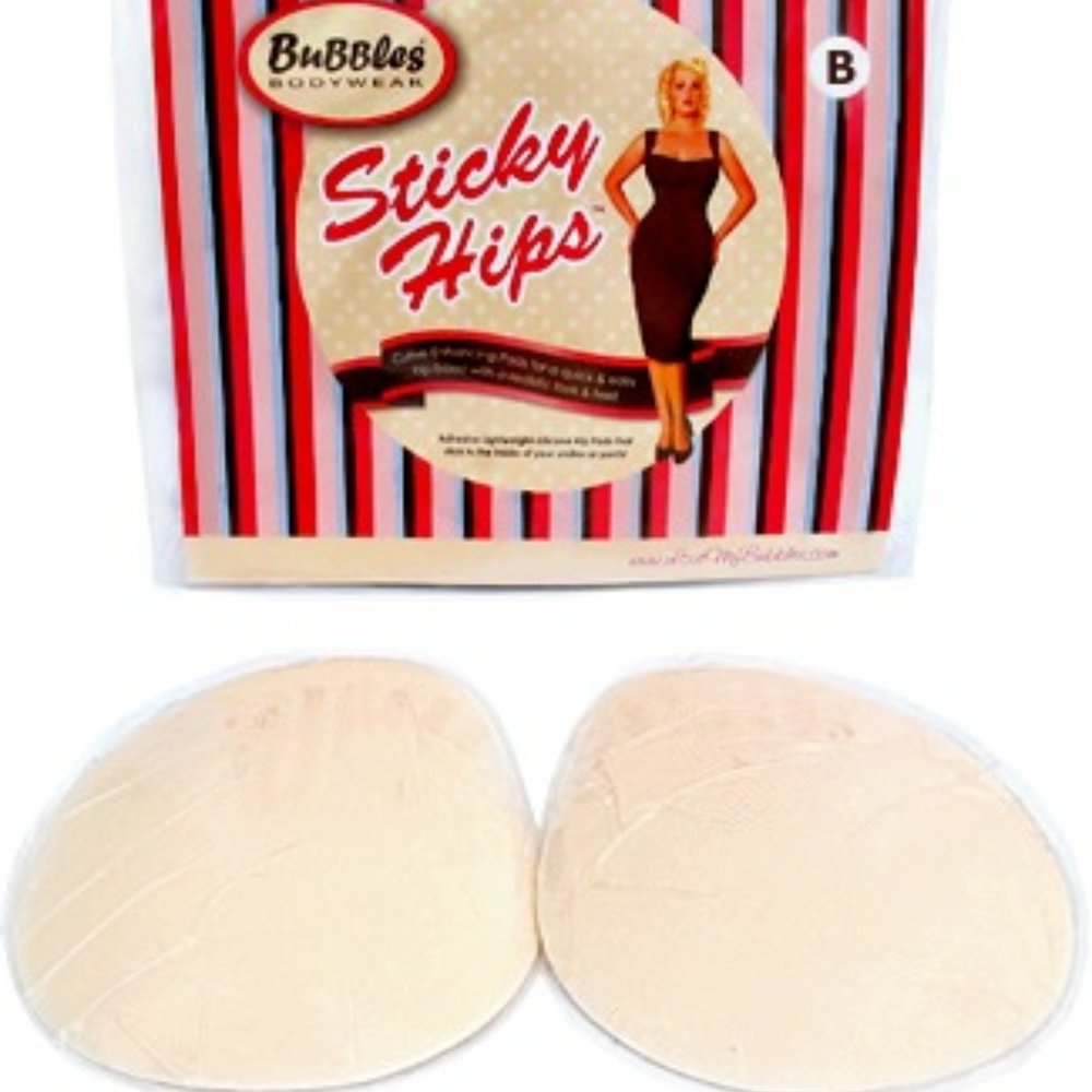 NWT Sticky Hips® SILICONE Self-Adhesive Silicone Hip Pads BUBBLES BODYWEAR